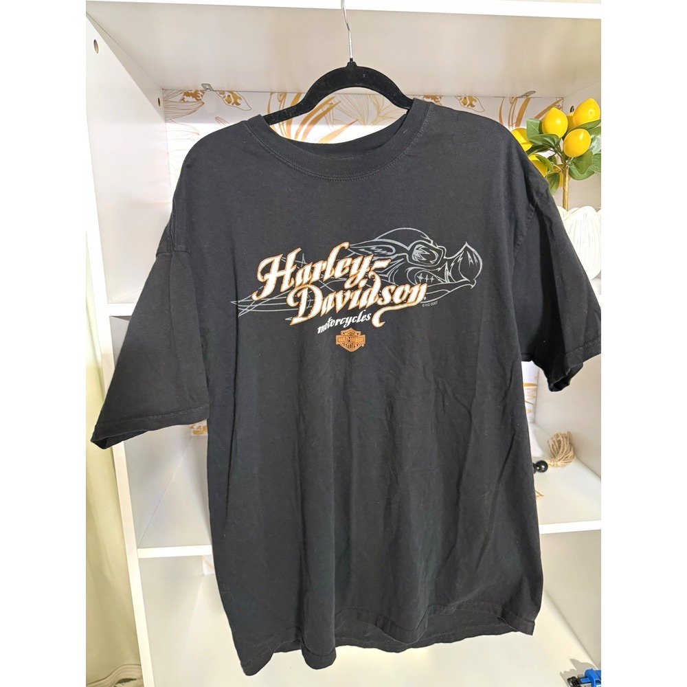 Harley-Davidson Shop Big Spring TX Graphic T-Shirt Mens XL Black Cotton